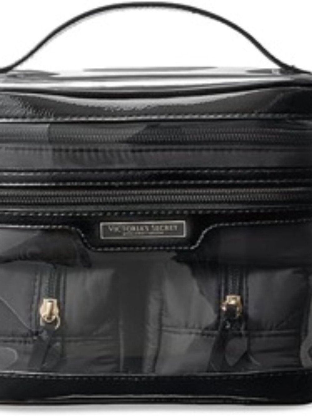 4 Pc Black V-Quilt Makeup Bag Set NWT